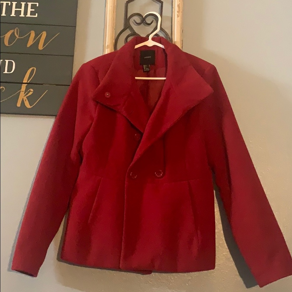 Cute red coat for winter size L
